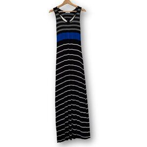 Calvin Klein Racer Back Striped Maxi Dress Size 8